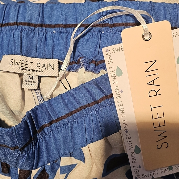 Sweet Rain Abstract Two-piece Wide leg pant set size M NWT - Picture 6 of 8